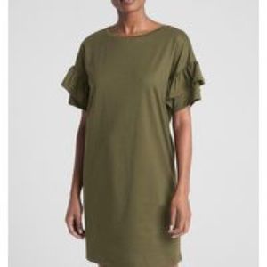 FLUTTER SLEEVE T SHIRT DRESS